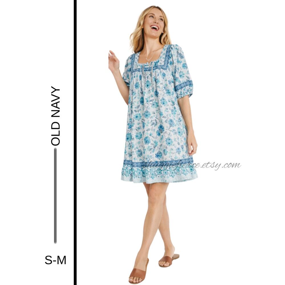 ✨ Old Navy / GAP Floral Babydoll Dress – Size L | Pink Tassel Tie ✨SAME DAY SHIP
